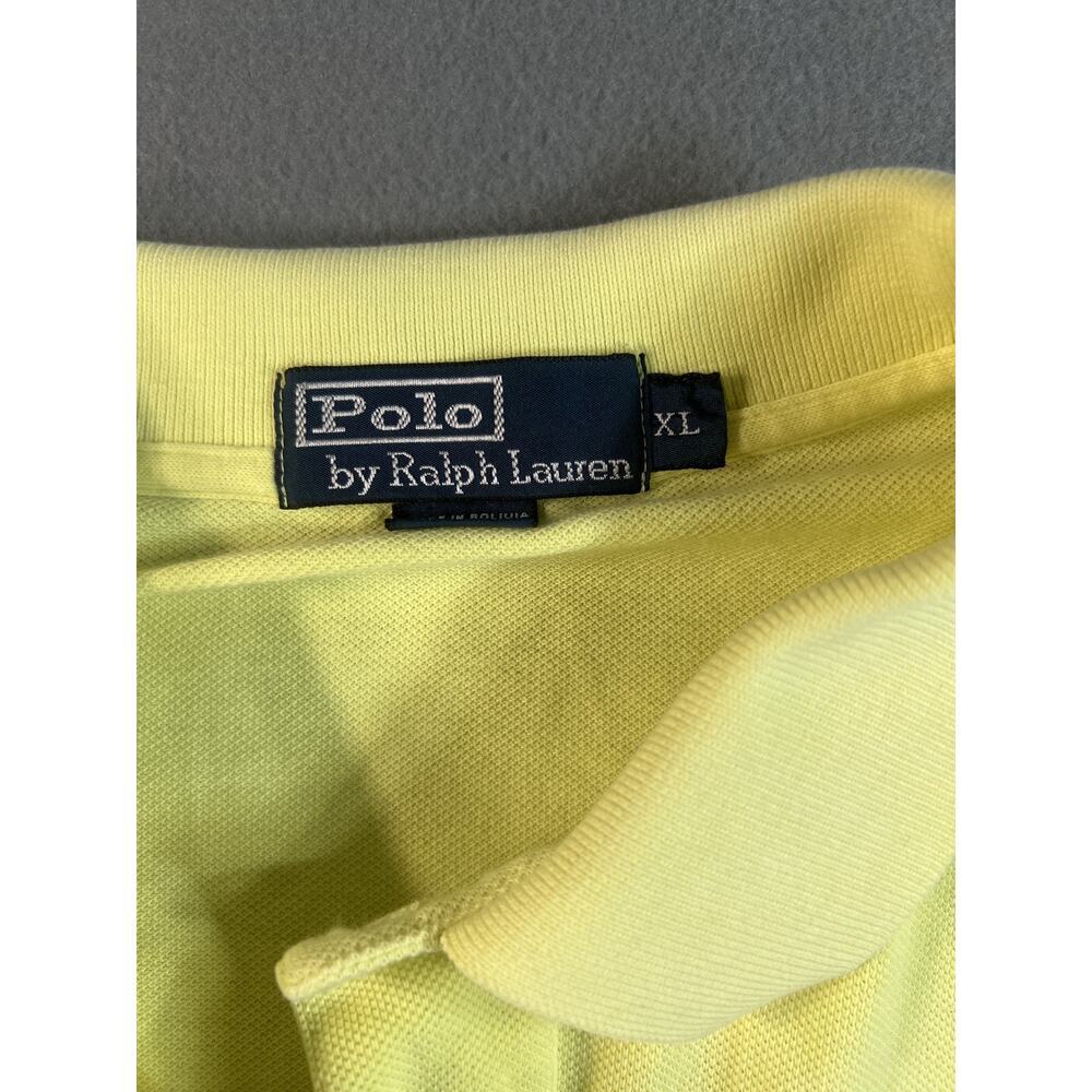 Men's Ralph Lauren Yellow Short Sleeve Polo Shirt XL, Pre-Owned, Stylish Casual